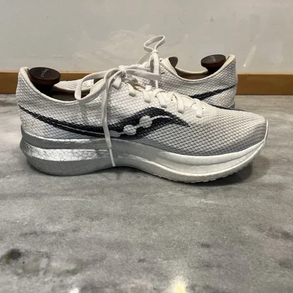 Saucony Women's Endorphin Pro+ Plus White Black Size 9 S20719-01 - Picture 6 of 12